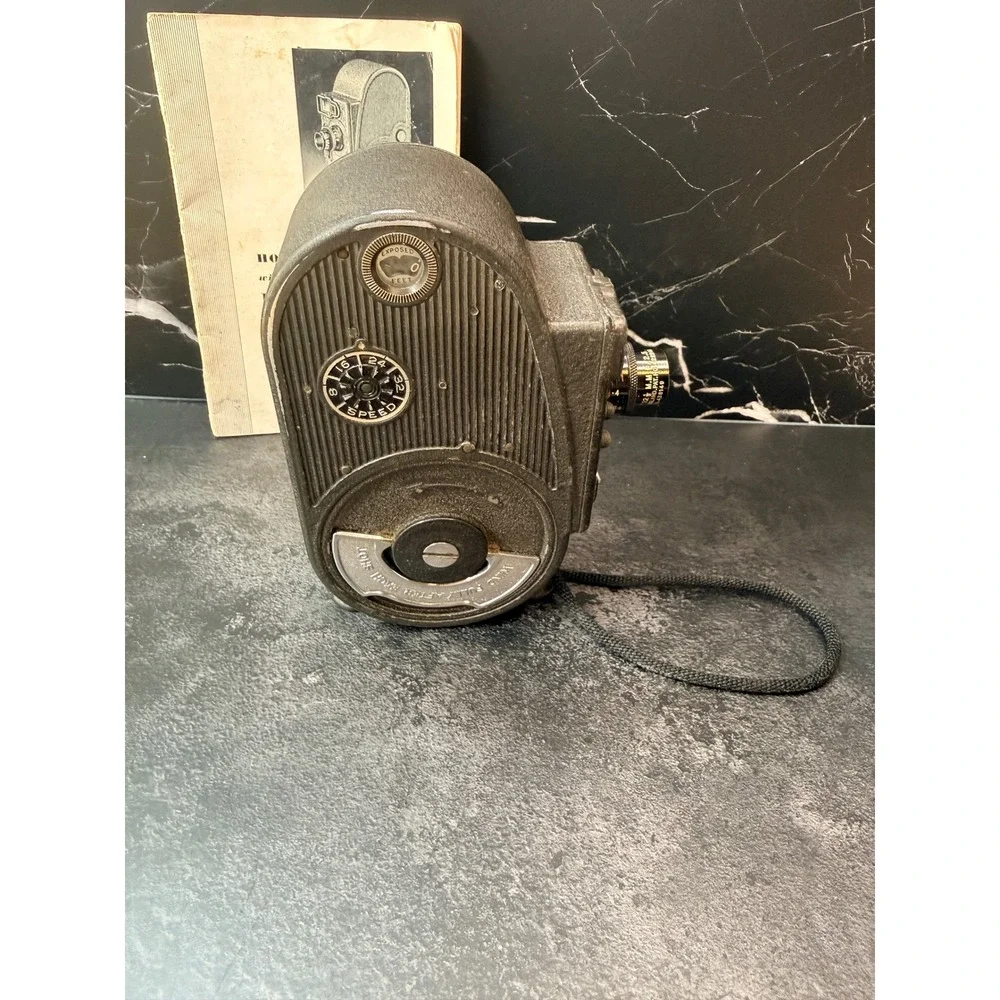 Bell & Howell Filmo Double Run Eight 134-E 8mm Movie Camera Vintage with Manual